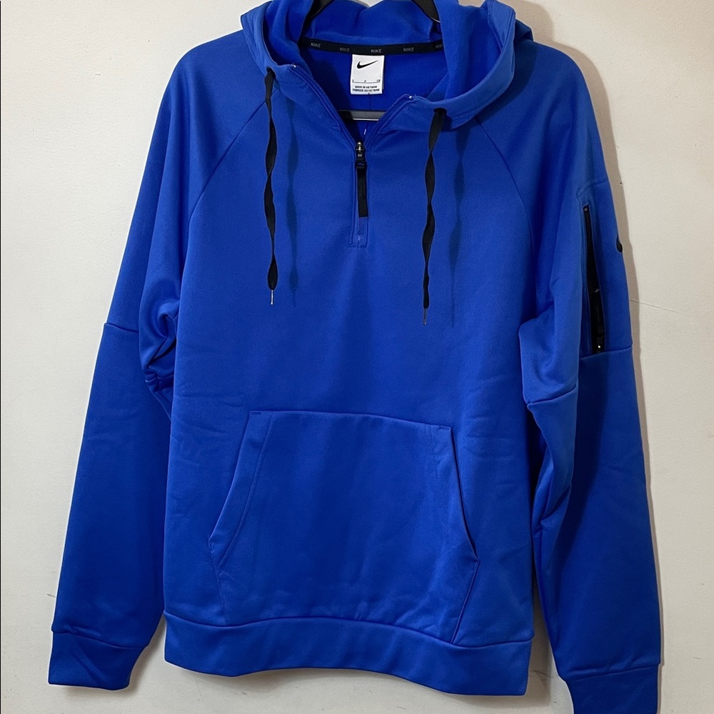 Nike Royal Blue Quarter-Zip Hoodie